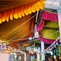 Colourfull ceiling hangings
