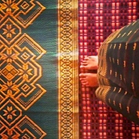 My new cambodian skirt matches the floor